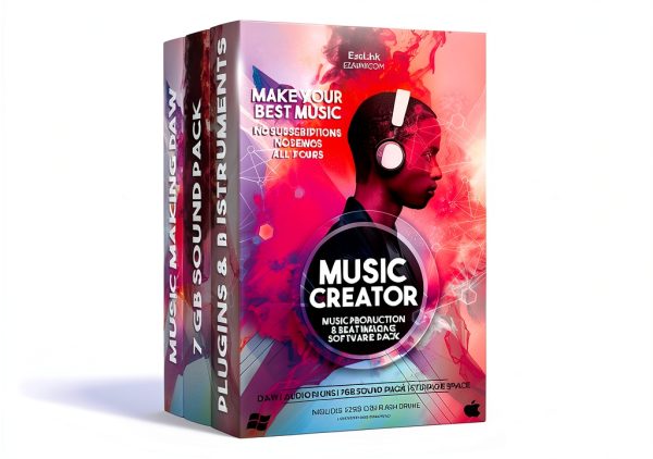 EZALINK Music Creator DAW Software with 10GB Sound Packs and USB Drive-4