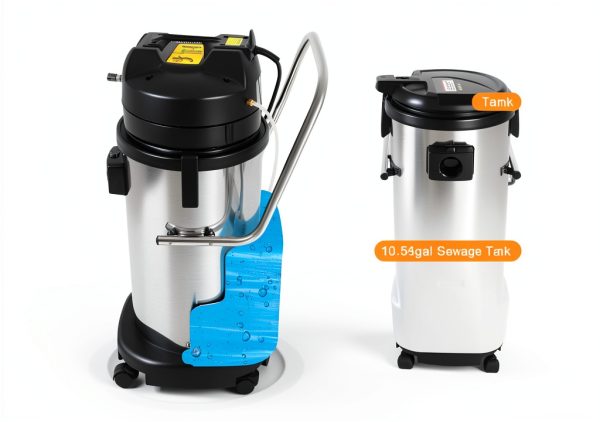40L/11Gal Commercial Carpet Cleaning Machine,3 In 1 Multi-Purpose Floor Cleaning Machine Heavy Duty Extractor Vacuum Washing Machine Professional Cleaning for Clean Carpets Floors Dust Water Stains-3