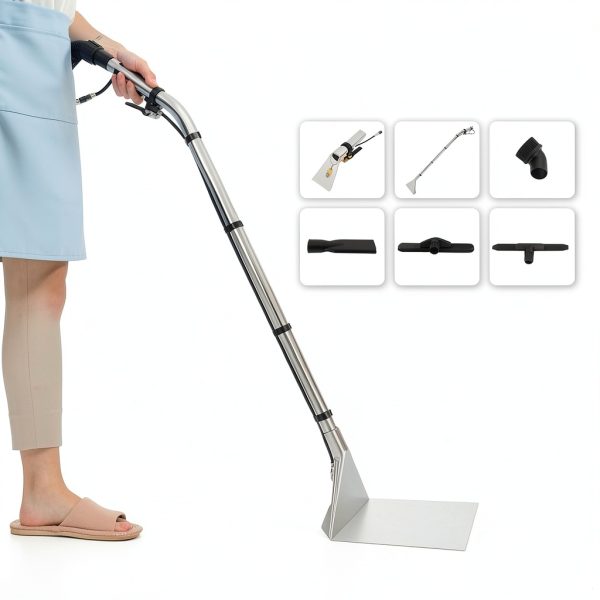 40L/11Gal Commercial Carpet Cleaning Machine,3 In 1 Multi-Purpose Floor Cleaning Machine Heavy Duty Extractor Vacuum Washing Machine Professional Cleaning for Clean Carpets Floors Dust Water Stains-6